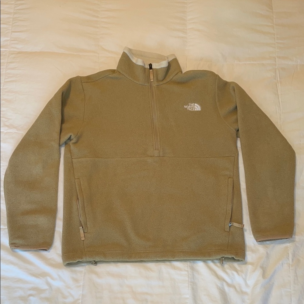 The North Face Tan Zip Up Sweater Fleece